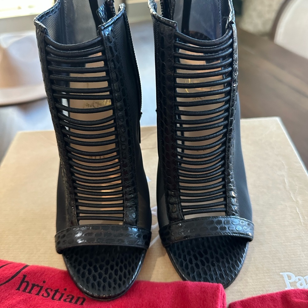 Christian Louboutin Black Strappy Heels